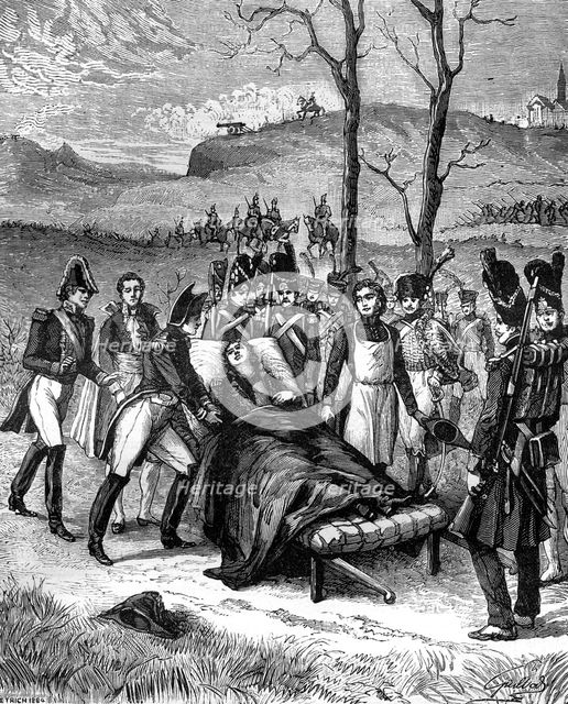 'Napoleon ran towards Duroc, who still lived', 1813 (1882-1884). Artist: Unknown