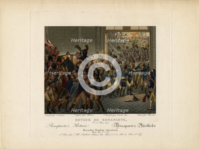 Napoleon Returning from the Island of Elba, 1815. Artist: Heim, François-Joseph (1787-1865)