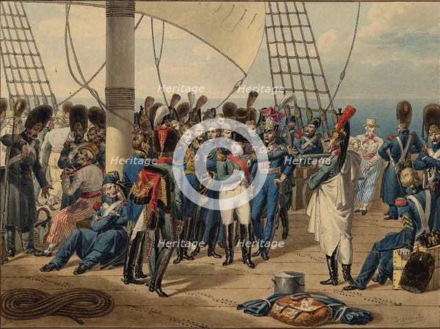 Napoleon Returning from the Island of Elba, 1815. Artist: Vernet, Jules (1792-1843)