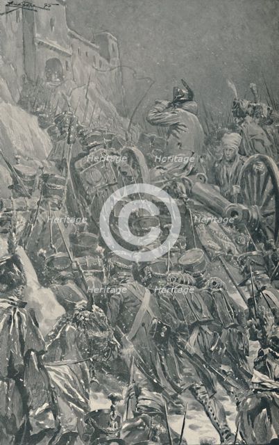 'Napoleon...Reaching The Convent at the Summit of the Guadarrama Mountains', 1808, (1896).  Artist: Unknown.