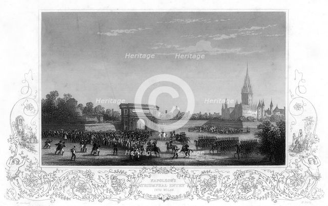 Napoleon's Triumphal Entry into Milan, Italy, c1805.Artist: H Bibby