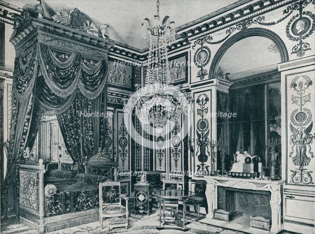 'Napoleon's Bedroom at Fontainebleau', 1911 Artist: Unknown.