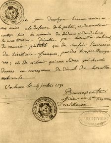 Napoleon's constitutional oath, 6 July 1791, (1921). Creator: Napoleon Bonaparte I
