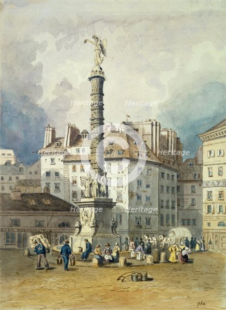 Napoleon's Column, Place du Chatelet, Paris, 19th century. Artist: Anon