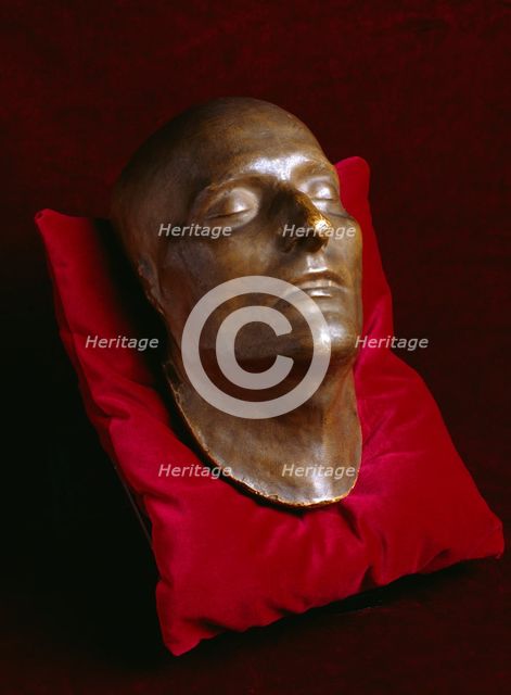 Napoleon's death mask on display in the Basement Gallery, Apsley House, London, c1980-c2017. Artist: Historic England Staff Photographer.