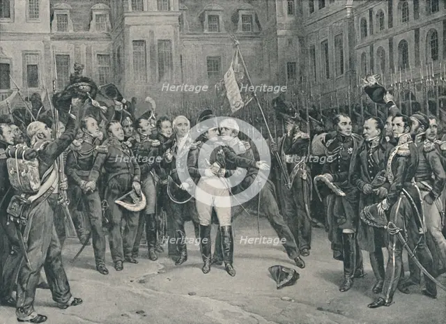 'Napoleon's Farewell To The Imperial Guard At Fontainebleau, April 20, 1814', (1896). Artist: Unknown.