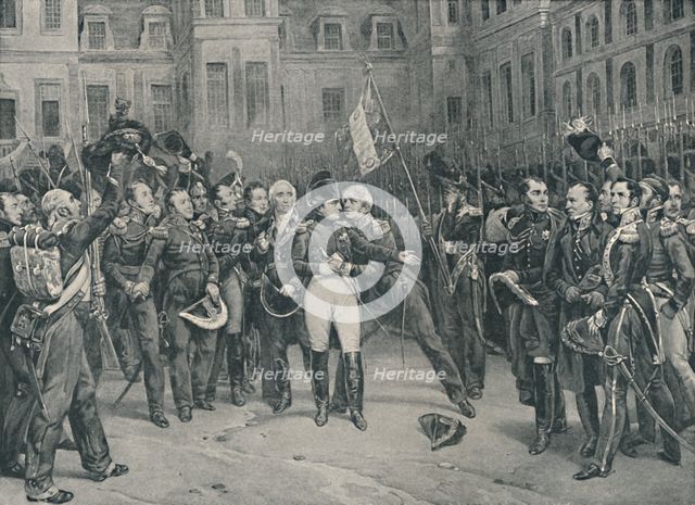 'Napoleon's Farewell To The Imperial Guard At Fontainebleau, April 20, 1814', (1896). Artist: Unknown.