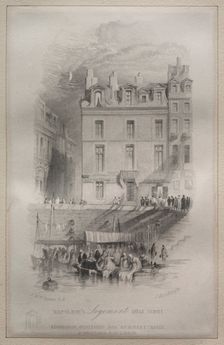 Napoleon's Logement, Quai Conti, 1835. Creator: John Horsburgh (British, 1791-1869)
