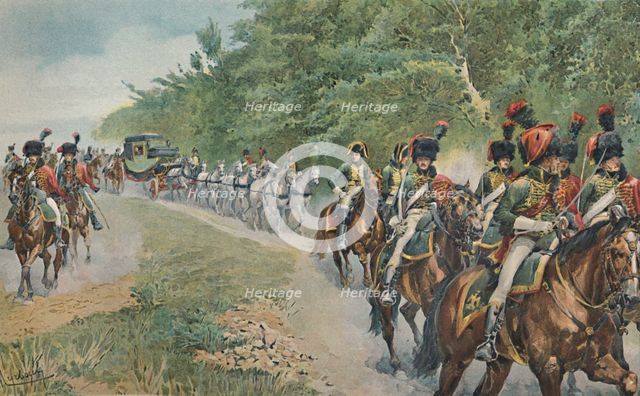 'Napoleon's Mode of Traveling', c1800, (1896).  Artist: Unknown.