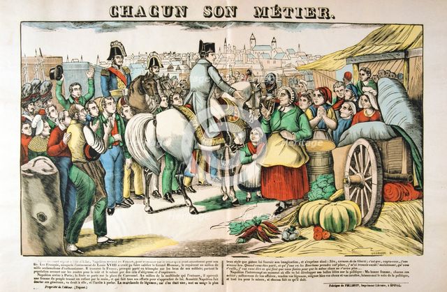 Napoleon's return to Paris from the Island of Elba, 1815, (c1835). Artist: Francois Georgin