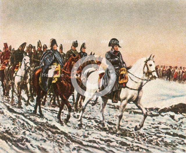 Napoleon's retreat to the Berezina, 1812, (1936). Creator: Unknown.