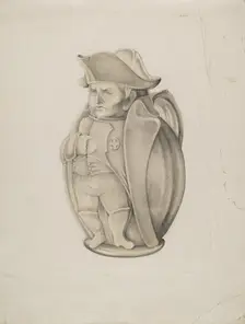 Napoleon Toby Mug, c. 1939. Creator: Grace Halpin