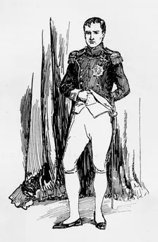 Napoleon the Great, Emperor of the French, in the uniform of a Chasseur of the Guards... 1925. Creator: Howard Davie