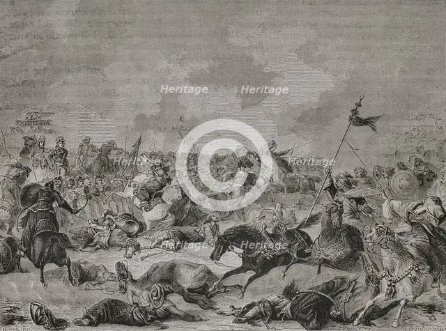 Napoleonic Wars: Battle of Mount Tabor (16 April 1799), 1879. Creator: Adolphe François Pannemaker.