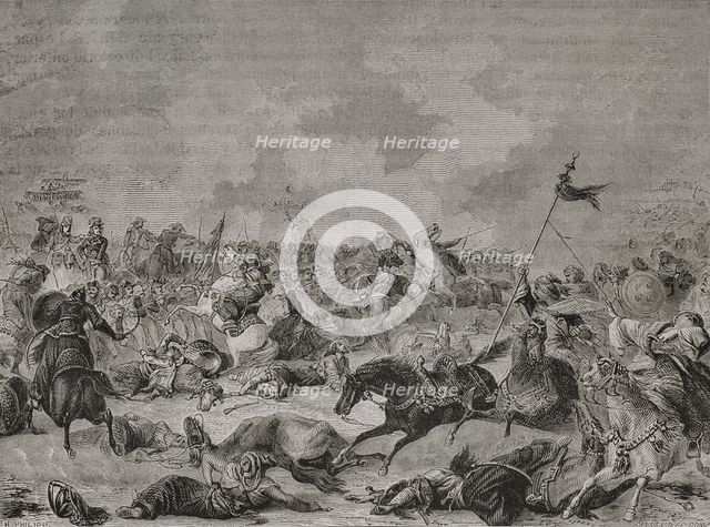 Napoleonic Wars: Battle of Mount Tabor (16 April 1799), 1879. Creator: Adolphe François Pannemaker.