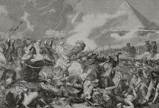 Napoleonic Wars: Charge of the Mamluks, Battle of the Pyramids (21 July 1798), 1879. Creator: Auguste Pontenier
