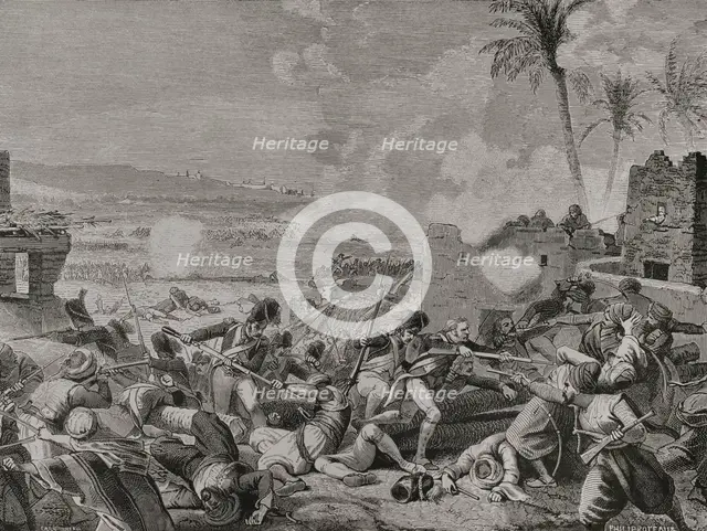 Napoleonic Wars: French Invasion of Egypt, (1798-1801) - Battle of Sediman...1798, 1879. Creator: Unknown.