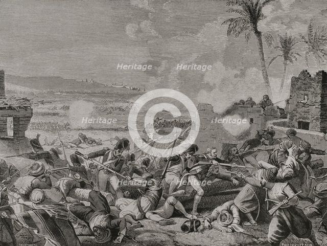 Napoleonic Wars: French Invasion of Egypt, (1798-1801) - Battle of Sediman...1798, 1879. Creator: Unknown.