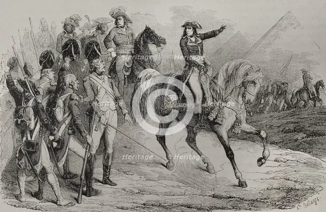 Napoleonic Wars: French Invasion of Egypt, (1798-1801), Battle of the Pyramids, (July 1798), 1879. Creator: Unknown.