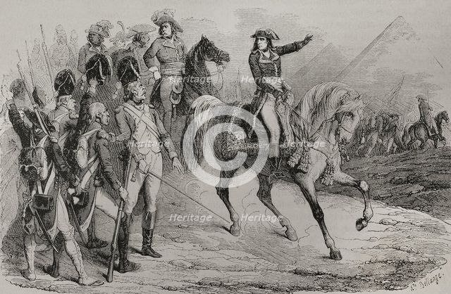 Napoleonic Wars: French Invasion of Egypt, (1798-1801), Battle of the Pyramids, (July 1798), 1879. Creator: Unknown.