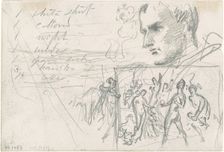Napoleonic Head and Judgment of Paris [verso], c. 1871-1872. Creator: John Singer Sargent