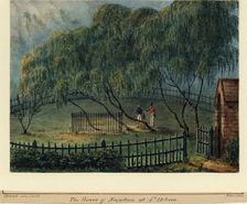 Napoleon's Burial Place on St. Helena, c. 1826. Artist: Brunton, Richard, Lieutenant-Colonel (active ca. 1820)