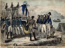 Napoleon's entourage before departure to St. Helena, c. 1840. Artist: Anonymous