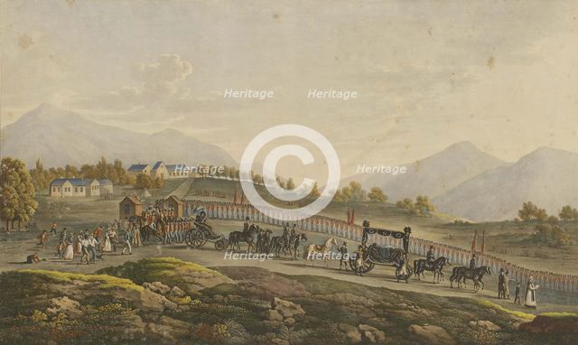 Napoleon's Funeral procession. Saint Helena, 8th May 1821, 1821.