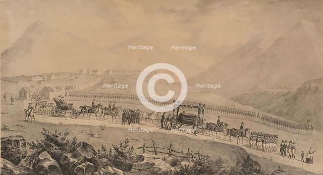 Napoleon's Funeral procession. Saint Helena, 9th May 1821, 1839.