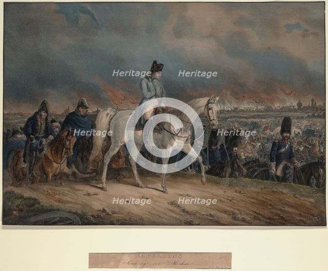 Napoleon's Retreat from Moscow, 1847. Artist: Anonymous  