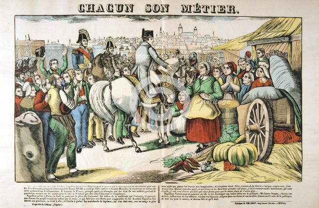 Napoleon's return to Paris from the Island of Elba, 1815, (c1835). Artist: Francois Georgin