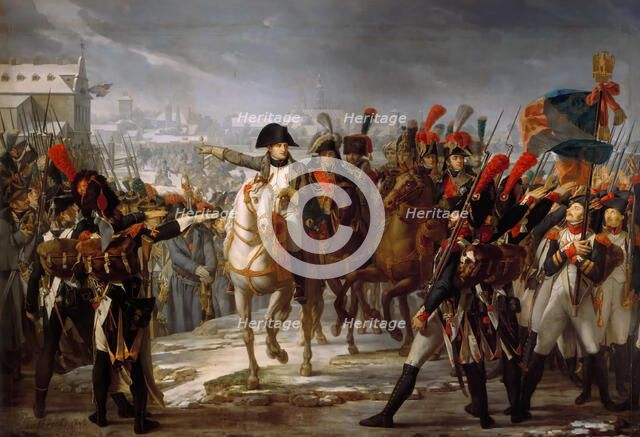 Napoleon's speech to the 2nd Corps of the Grande Armée before the attack on Augsburg on 12 October 1 Artist: Gautherot, Claude (1769-1825)