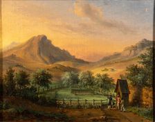 Napoleon's tomb on St Helena Island in Geranium valley. Creator: Ricois, François Edme (1795-1881)