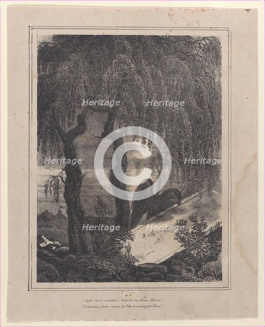 Napoleon's tomb with a hidden silhouette, 1838-93. Creator: Francois-Charles Oberthür.