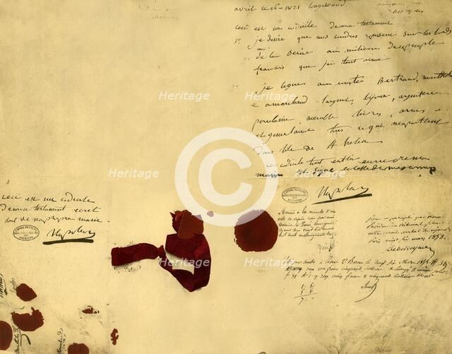 Napoleon's will, 16 April 1821, (1921).  Creator: Unknown.
