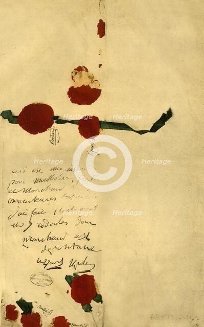 Napoleon's will, 16 April 1821, (1921). Creator: Unknown.