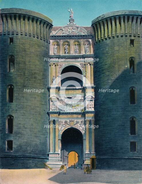 'Napoli - Castel Nuovo, Arco D'Aragona', c1900. Creator: Unknown.