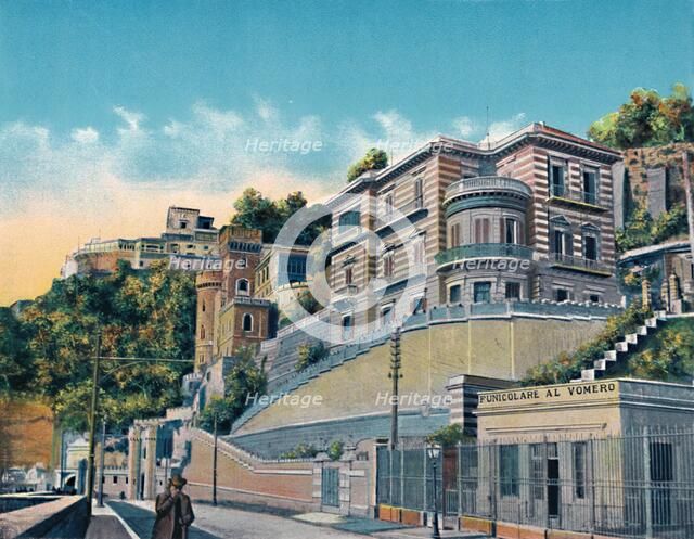 'Napoli - Corso Vittorio Emanuele, Hotel Bertolini E Funicolare Vomero', c1900. Creator: Unknown.