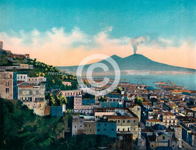 'Napoli - Panorama Da Via Tasso', (From Via Tasso), c1900. Creator: Unknown.