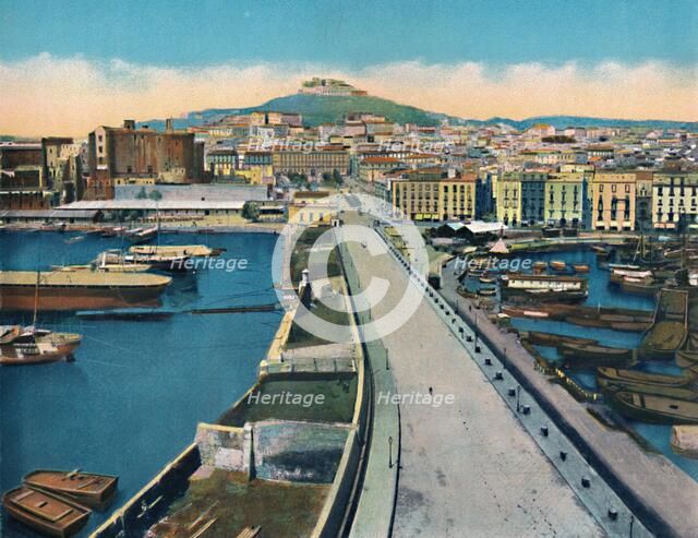 'Napoli - Via Molo Col Castel S. Elmo', c1900. Creator: Unknown.