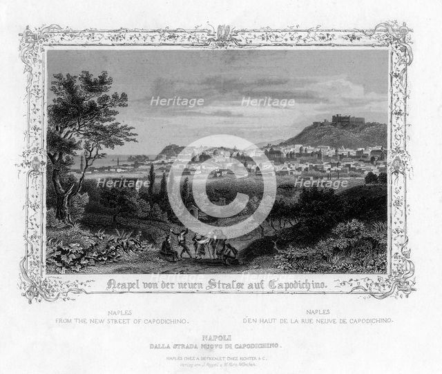 Naples from the New Street of Capodichino, Italy, 19th century. Artist: J Poppel