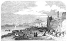 Naples, from the Castel del Carmine - from a drawing by S. Read, 1860. Creator: W Thomas
