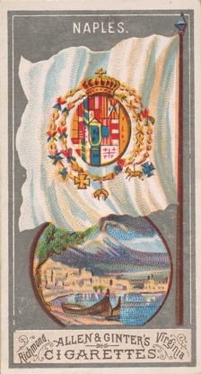 Naples, from the City Flags series (N6) for Allen & Ginter Cigarettes Brands, 1887. Creator: Allen & Ginter
