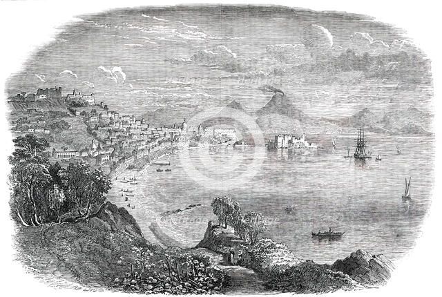 Naples. Vesuvius in the Distance - from an original sketch, 1850. Creator: Unknown.
