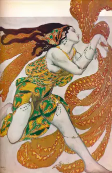 Narcisse: A Bacchante. Costume design for the dance Narcisse 1911. Artist: Leon Bakst