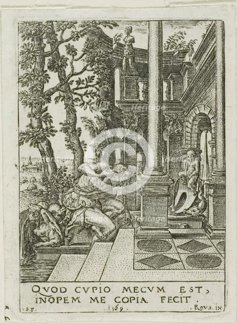 Narcissus, 1569. Creator: Etienne Delaune.