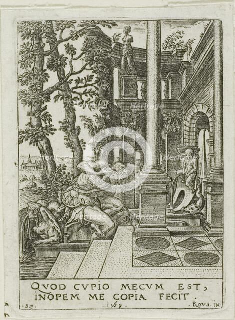 Narcissus, 1569. Creator: Etienne Delaune.