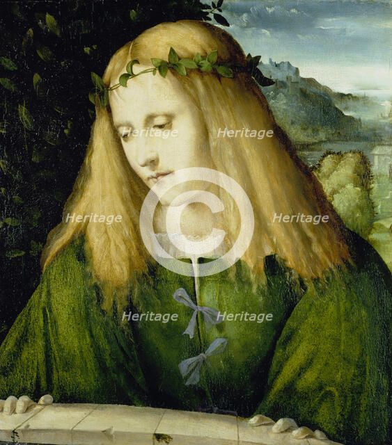 Narcissus at the Fountain, c1510-1511. Creator: Altobello Melone.