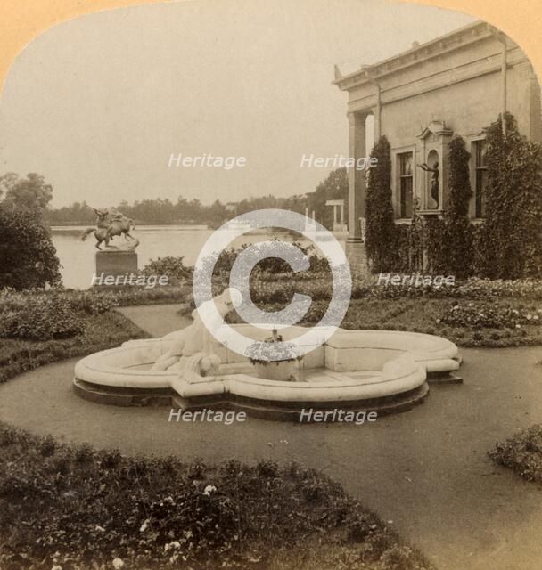 'Narcissus Fountain on Empress Island, "Colonists Park," Palace Grounds of Peterhof, Russia', 1898. Creator: Underwood & Underwood.
