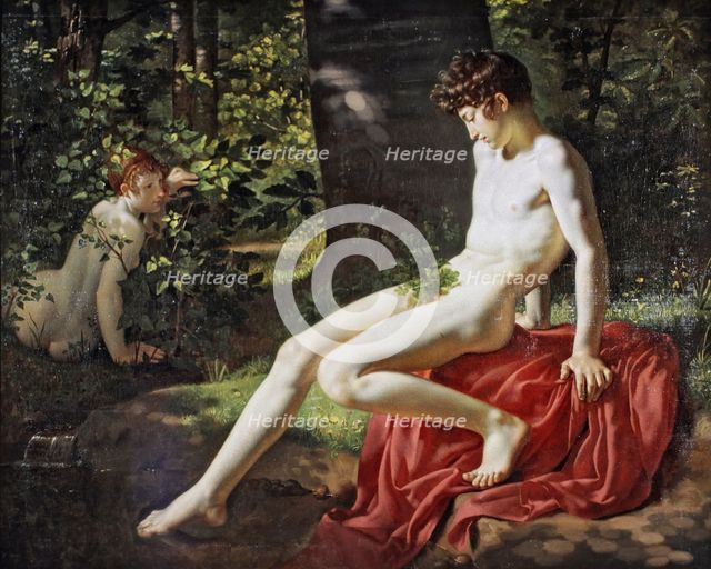 Narcissus Gazing at Himself in the Water, c1800. Creator: Gaudar de La Verdine, Auguste-Alphonse (1780-1804).